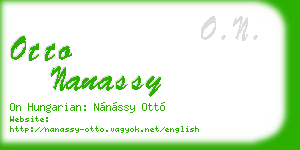 otto nanassy business card